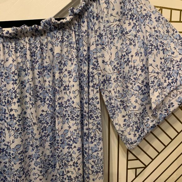 H&M Off the Shoulder Floral Print Dress NWT - Picture 6 of 8